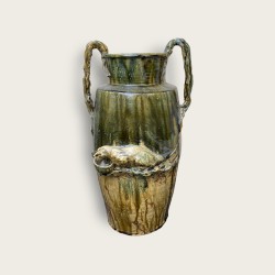Grand vase au chat Thomas Cartier