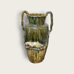 Grand vase au chat Thomas Cartier