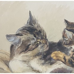 Ferdinand Oger, la chatte et son petit chat