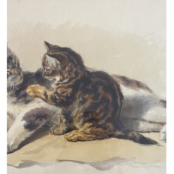Ferdinand Oger, la chatte et son petit chat
