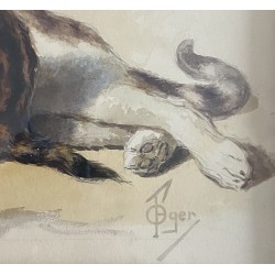 Ferdinand Oger, la chatte et son petit chat