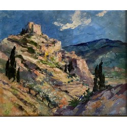 Robert Falcucci, village de Corse. Vivario ? Corté ?