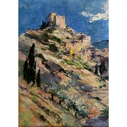 Robert Falcucci, village de Corse. Vivario ? Corté ?