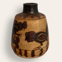 Vase Ciboure, décor aux coqs
