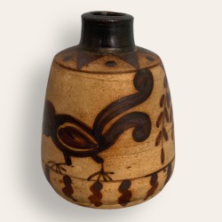 Vase Ciboure, décor aux coqs