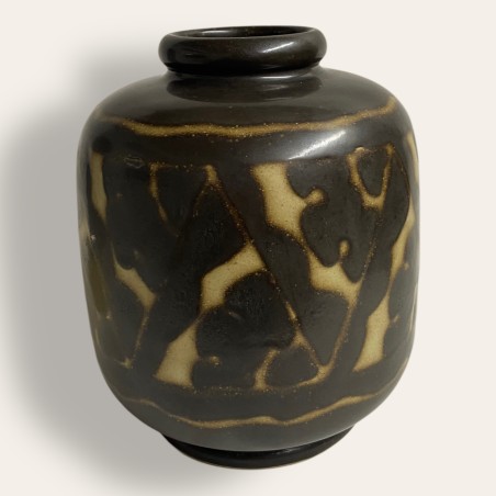 Vase en grès Charles Catteau, décor africaniste