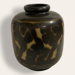 Vase en grès Charles Catteau, décor africaniste