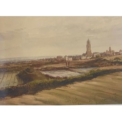 Victor Guerry, The Village Of Batz-sur-mer, The Mill, The Marshes
