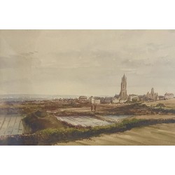 Victor Guerry, The Village Of Batz-sur-mer, The Mill, The Marshes