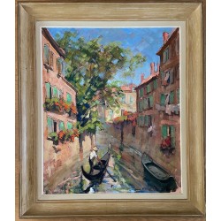 Louis Rollet, le gondolier à Venise
