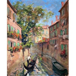 Louis Rollet, le gondolier à Venise
