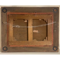 Edouard Daliphard, bateau lavoir, les pêcheurs. Le Pont de Poissy sur la Seine ?