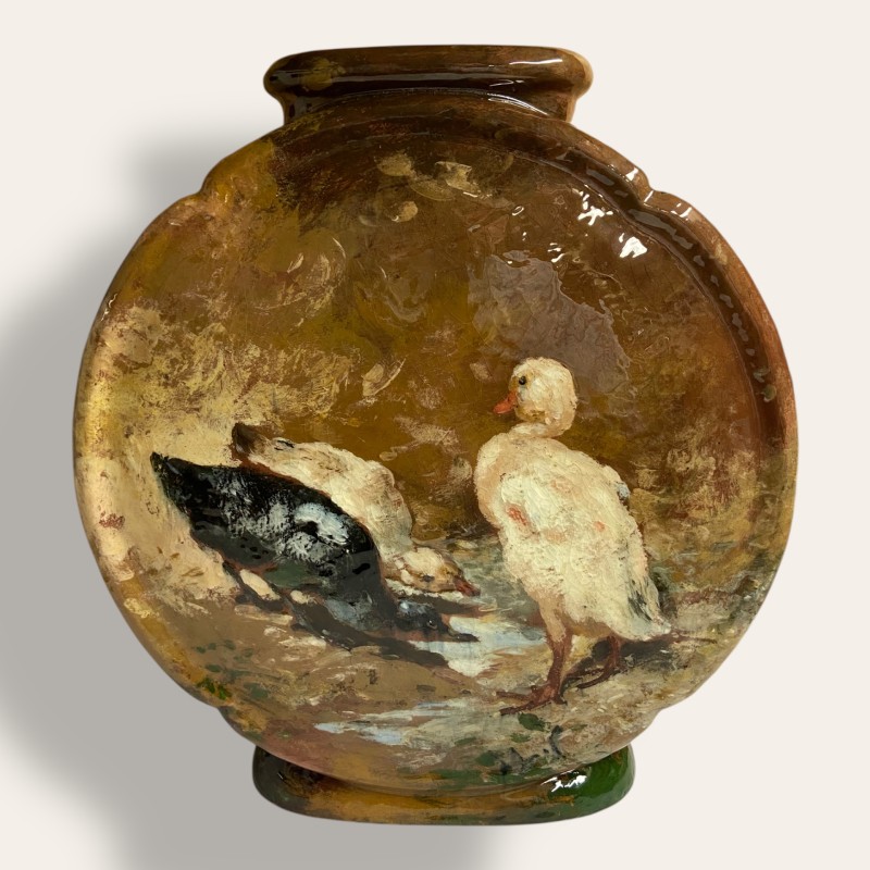 Haviland and P L Couturier, vase with ducklings