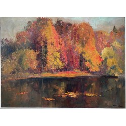 Albert Malet, paysage d'automne