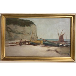 Adolphe Gumery, la plage à Yport en Normandie