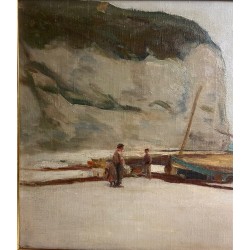 Adolphe Gumery, la plage à Yport en Normandie