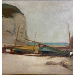 Adolphe Gumery, la plage à Yport en Normandie