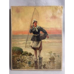 Pierre Testu, la pêcheuse de crevettes, Côte d'Opale