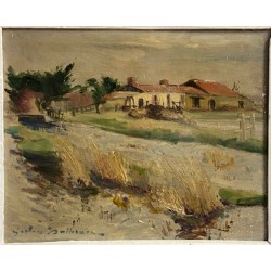 Gaston Dolbeau, bourrine dans le marais de Vendéen