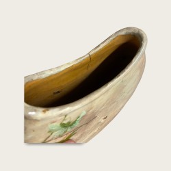 Vase Haviland en barbotine, décor de fleurs