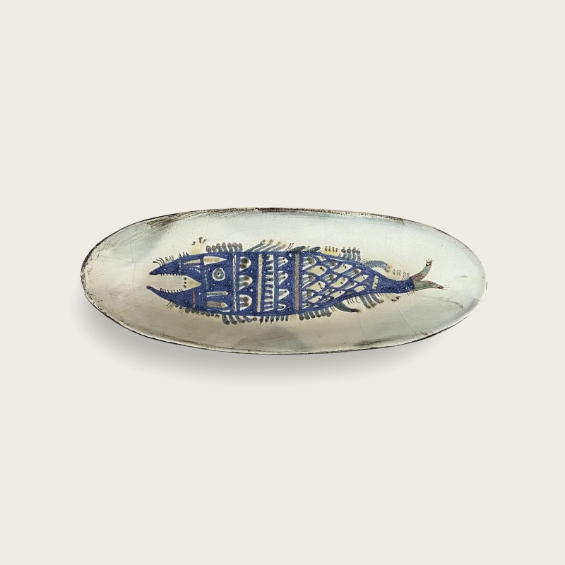 Gustave Reynaud Atelier du Murier Vallauris Plat Poisson