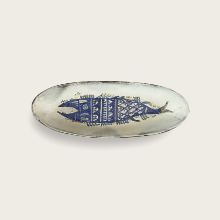 Gustave Reynaud Atelier du Murier Vallauris Plat Poisson