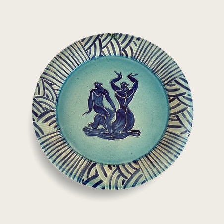 Jean Mayodon, assiette personnages à l'antique