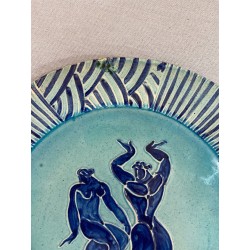 Jean Mayodon, assiette personnages à l'antique