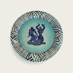Jean Mayodon, assiette personnages à l'antique