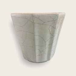 Vase Bonifas, craquelé blanc
