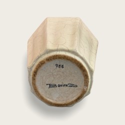 Vase Bonifas, craquelé blanc