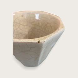 Vase Bonifas, craquelé blanc
