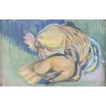 Raymond Bigot, le coq et la poule. Pastel
