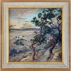 William Thornley, le village, les pins en bord de mer