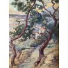 William Thornley, le village, les pins en bord de mer