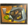 Paco Gorospe, nature morte aux poissons et à la mangue