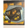 Paco Gorospe, nature morte aux poissons et à la mangue