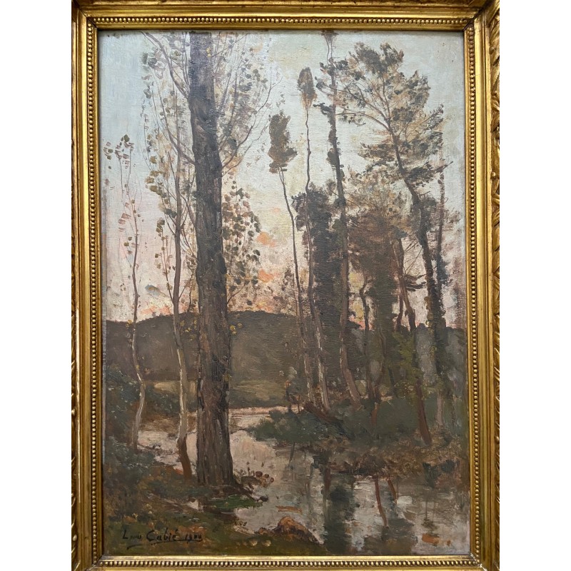 Louis Cabié, paysage à la rivière