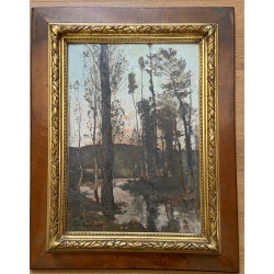 Louis Cabié, paysage à la rivière