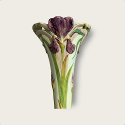 Delphin Massier, Vallauris, vase aux Iris
