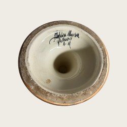 Delphin Massier, Vallauris, vase aux Iris